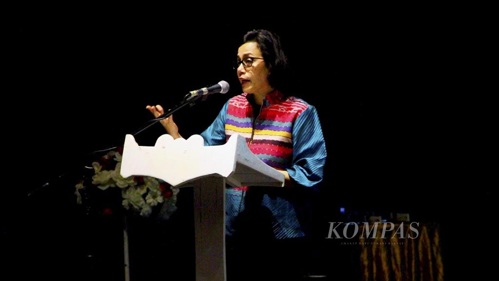 Menteri Keuangan Sri Mulyani Indrawati  menjadi pembicara kunci dalam acara pembukaan Konferensi Musik Indonesia di Kota Ambon, Maluku, Rabu (7/3). Kegiatan yang baru pertama kali diadakan di Indonesia itu  digelar di Ambon sebagai penegasan kota tersebut sebagai kota musik di Indonesia.