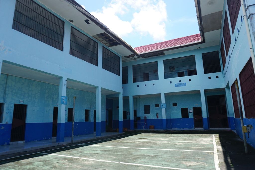 Suasana blok deteni Rumah Detensi Imigrasi (Rudenim) Manado, Sulawesi Utara, 7 Maret 2023.