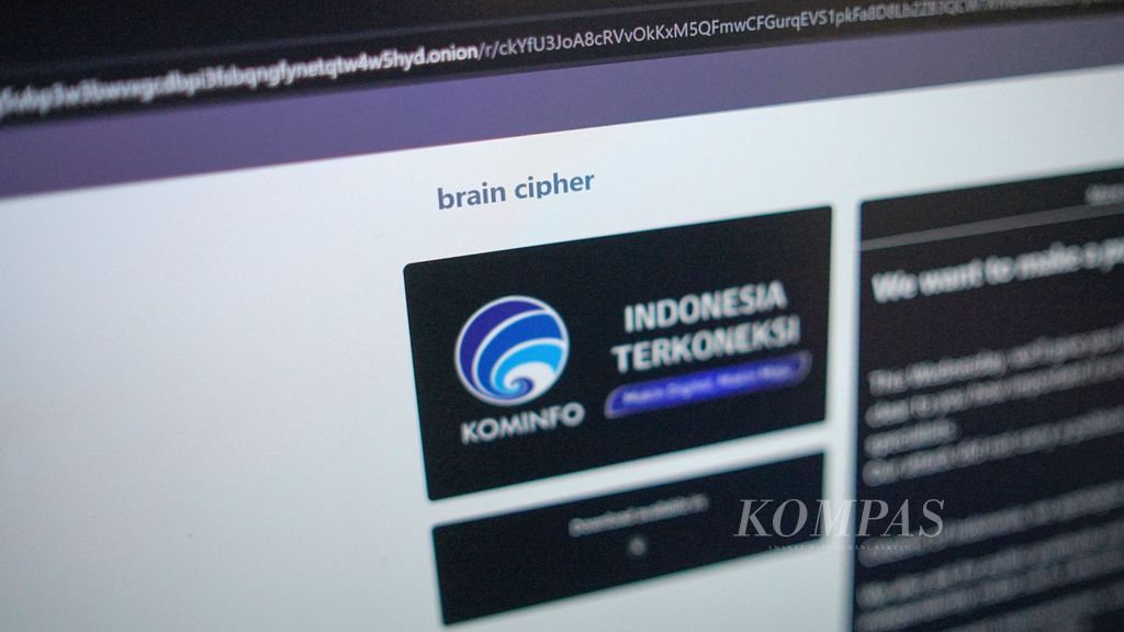 Unggahan yang disampaikan oleh Brain Cipher pada Selasa (2/7/2024). Brain Cipher adalah sindikat yang mengklaim berada di balik serangan <i>ransomware </i>ke Pusat Data Nasional sejak pekan lalu. Dalam pernyataan tersebut, mereka berjanji akan memberikan kunci pembuka <i>ransomware</i> pada Rabu (3/7/2024). 