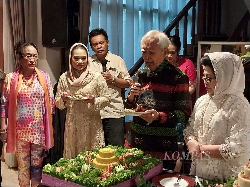 Suasana perayaan ulang tahun ke-78 Guntur Soekarno di Jakarta, Kamis (3/11/2022).