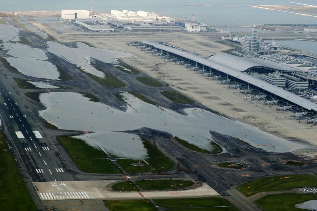 Bandara Internasional Kansai di Prefektur Osaka, Jepang, pada September 2018.