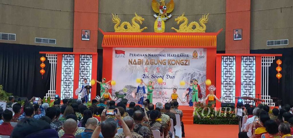 Peringata4n hari lahir ke-2573 Nabi Agung Kongzi (Konghucu), Rabu (22/9/2022) di Kota Pontianak, Kalimantan Barat.