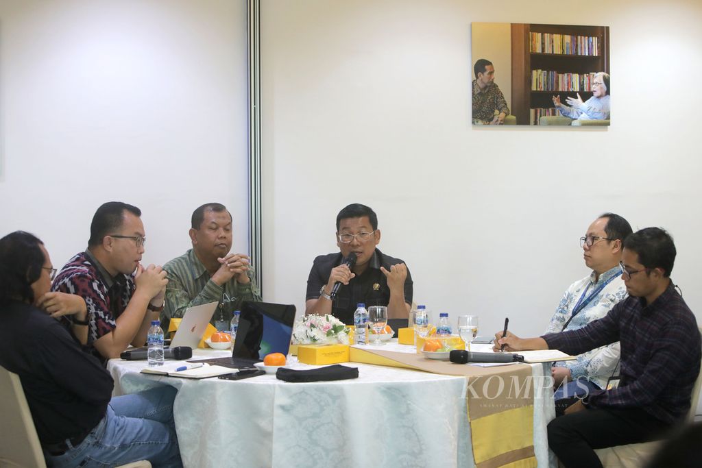 Diskusi Ekonomi Berdiri dengan tema Ketahanan Pangan Kunci Hadapi Potensi Krisis Global digelar harian <i>Kompas </i>di Jakarta, Selasa (13/9/2022). 