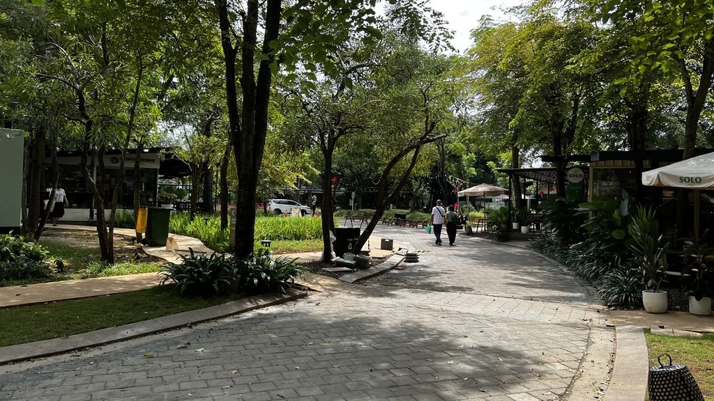 Area hijau Urban Forest Cipete, Jakarta Selatan, Senin (16/1/2023).