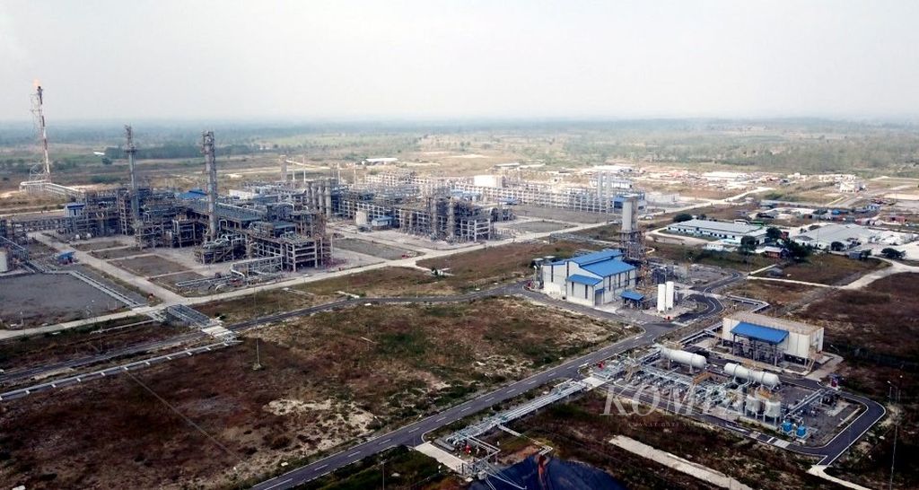 Gas Processing Facility (GPF) Jambaran Tiung Biru (JTB) yang dibuat oleh PT Rekayasa Industri (Rekind) di Kabupaten Bojonegoro, Kamis (3/8/2023). 