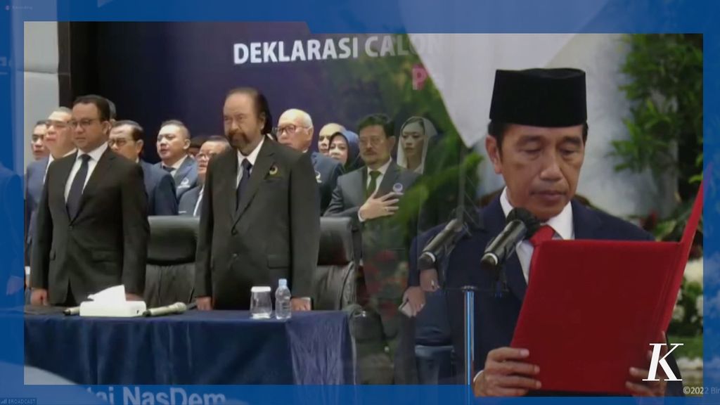 Jokowi buka peluang <i>reshuffle</i> imbas deklarasi Anies Baswedan oleh Nasdem.