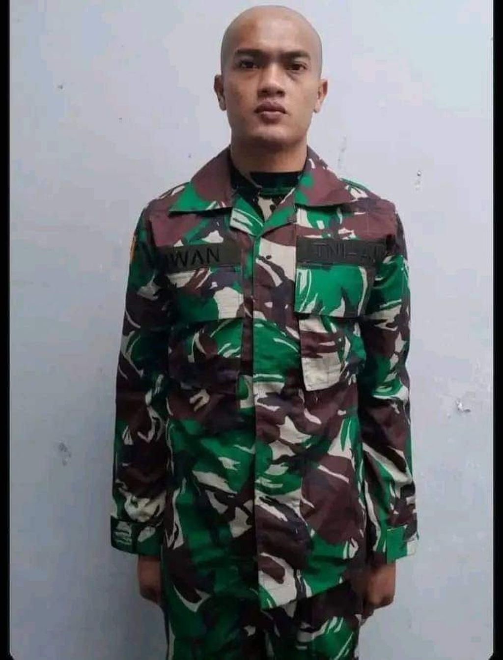 Foto Iwan Sutrisman Telaumbanua yang dikirim oleh Sersan Dua Adan Adyan Marsal kepada keluarga Iwan, 22 Desember 2022. 