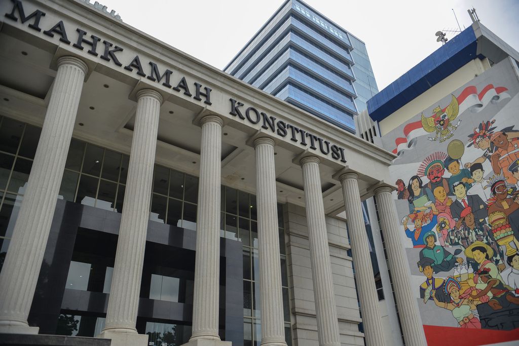 Gedung Mahkamah Konstitusi di Jalan Medan Merdeka Barat, Jakarta, Jumat (10/2/2023).
