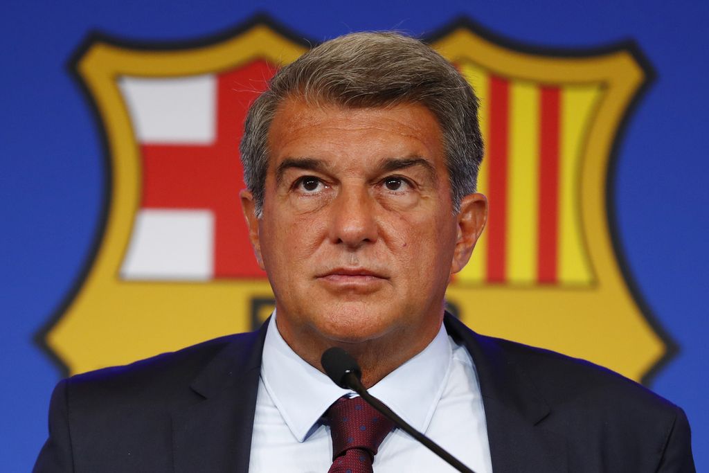 Presiden klub FC Barcelona Joan Laporta 
