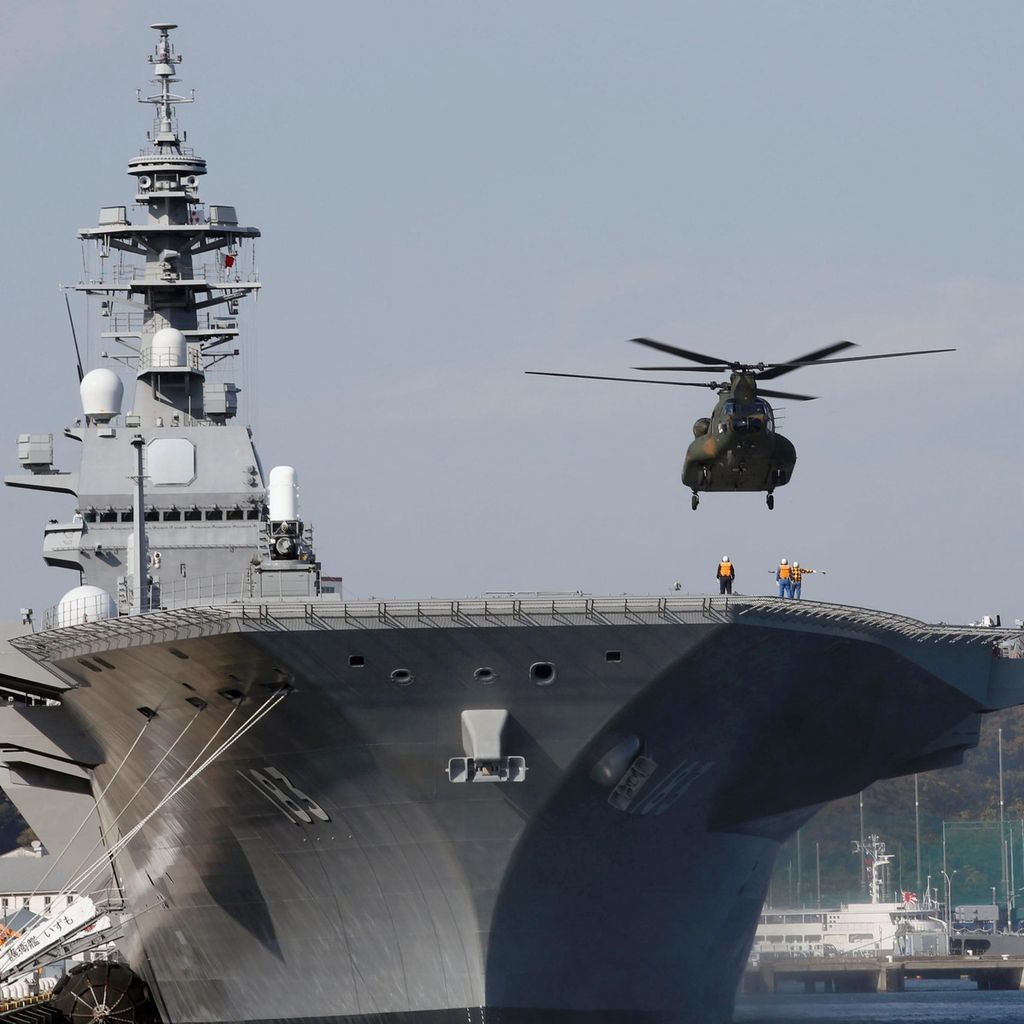 Japan Maritime Self-Defense Force (JMSDF) aircraft carrier Izumo.