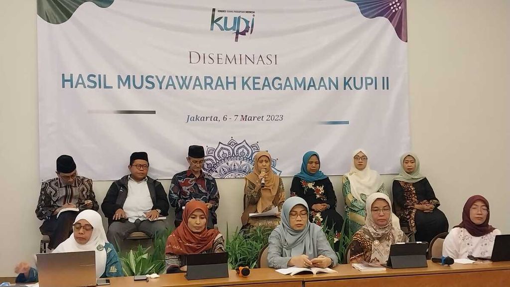Forum Kongres Ulama Perempuan Indonesia (KUPI) di Menteng, Jakarta Pusat, Selasa (7/3/2023)
