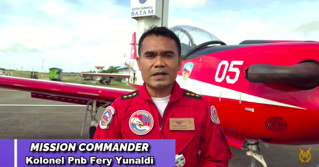 Komandan Misi JAT Kol Pnb Fery Yunaldi, Selasa (15/2/2022), menjelaskan misi JAT di Singapore Air Show.