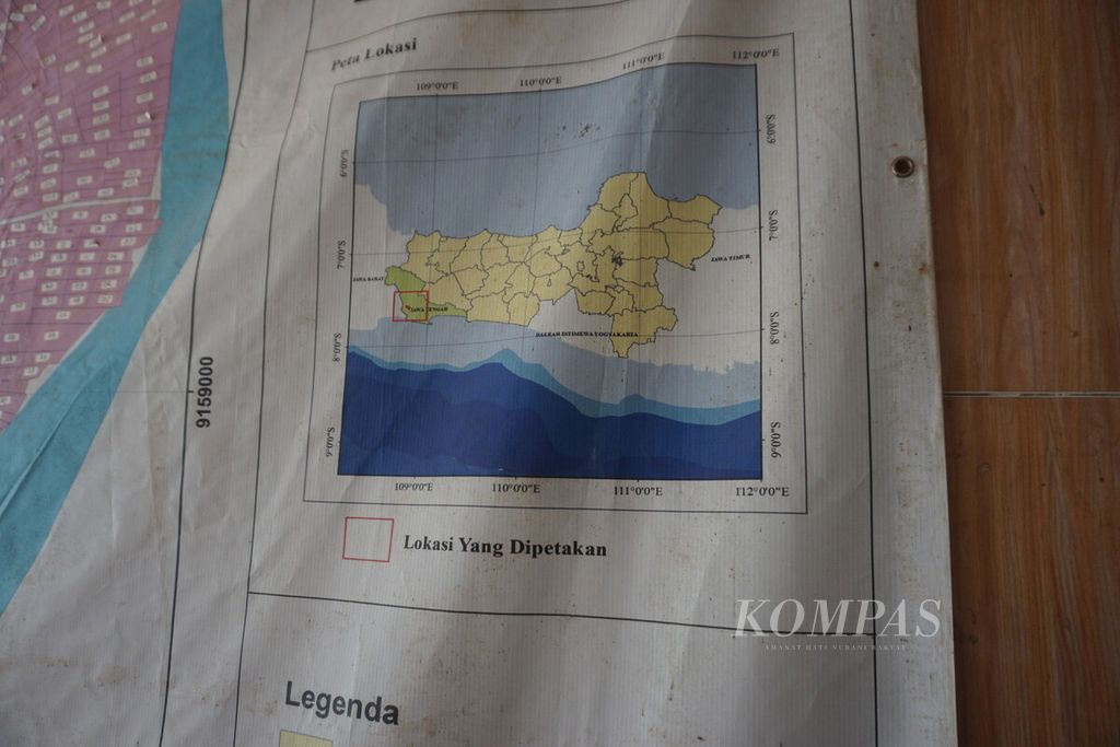 Peta Desa Bulupayung, Kecamatan Patimuan, Kabupaten Cilacap, Jawa Tengah, Selasa (9/1/2024). 