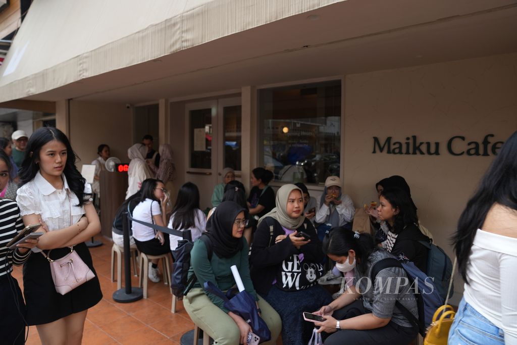 Suasana Maiku Cafe di Blok M, Jakarta Selatan, Selasa (6/8/2024). 