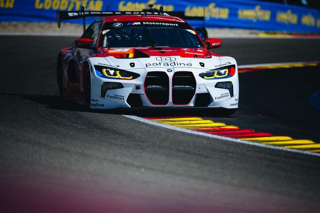 WRT 31 racing team's driver, Sean Gelael, drove his car in the free practice session of the FIA WEC 2024 endurance car race, 6 Hours of Spa-Francorchamps, Belgium, on Thursday (9/5/2024).