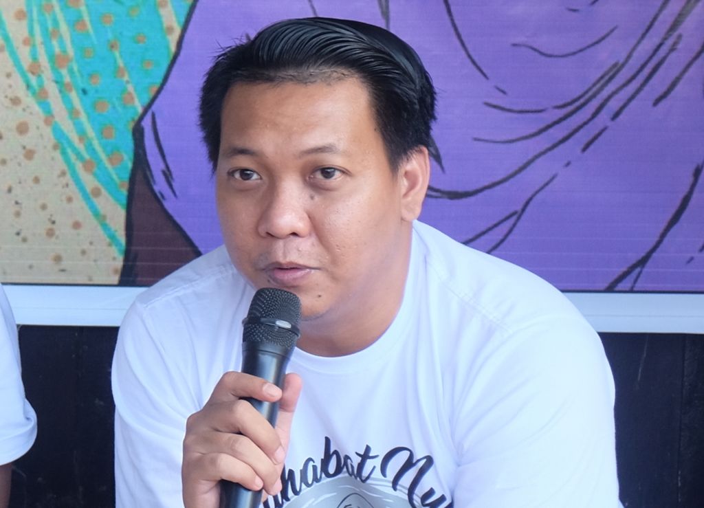 Ketua Paguyuban Korban UU ITE, Muhammad Arsyad, di Lombok Barat, Nusa Tenggara Barat, Minggu (25/8/2019).