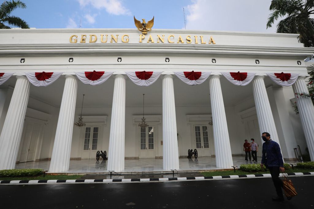 Gedung Pancasila Kompleks Kementerian Luar Negeri, Pejmabon, Jakarta Pusat, Selasa (18/8/2020). 