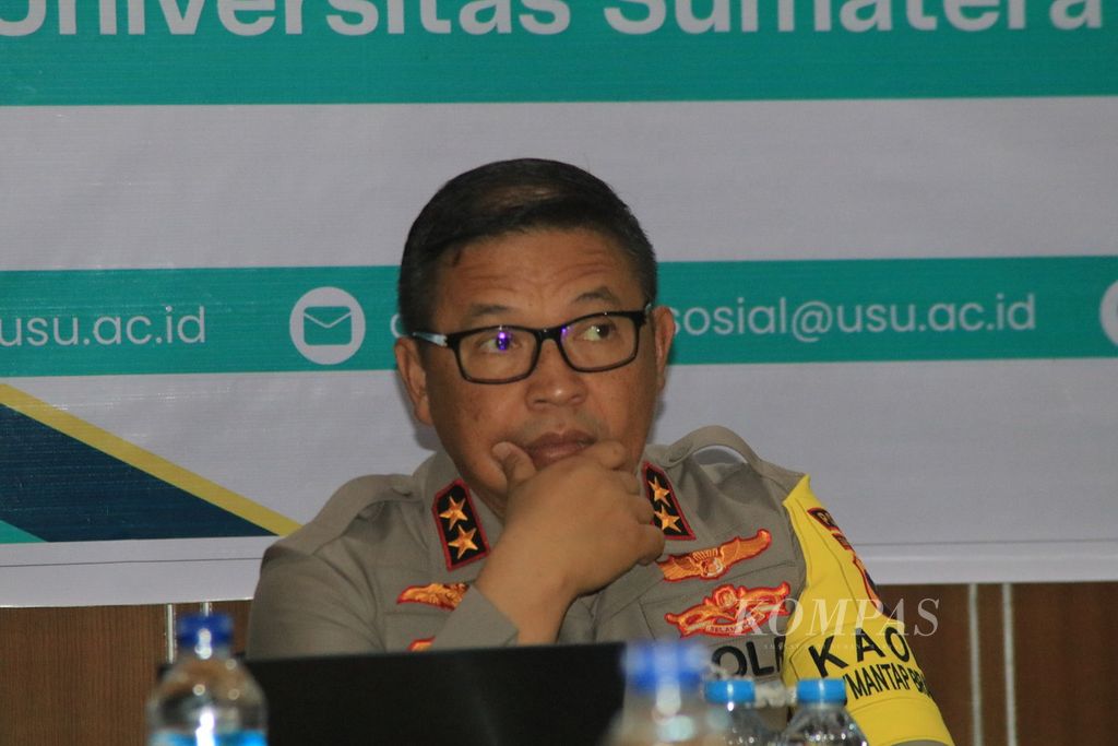 Kepala Kepolisian Daerah Sumatera Utara Inspektur Jenderal Agung Setya Imam Effendi di Medan, Kamis (7/11/2023).