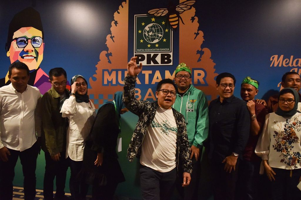 Ketua Umum DPP PKB Muhaimin Iskandar saat meninjau lokasi Muktamar V PKB di kawasan Nusa Dua, Badung, Bali, Senin (19/8/2019). 