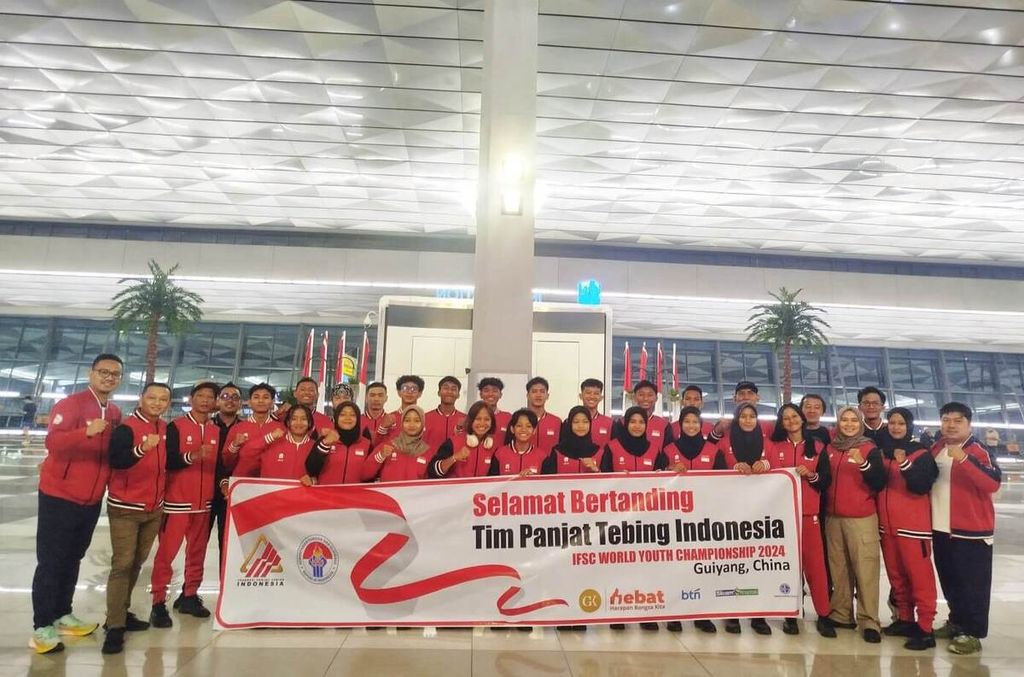 Indonesia mengirimkan 11 pemanjat tebing putra dan 9 pemanjat tebing putri yang berasal dari sejumlah daerah untuk berlomba di IFSC Climbing Youth World Championship di Guiyang, China, mulai Kamis (22/8/2024).