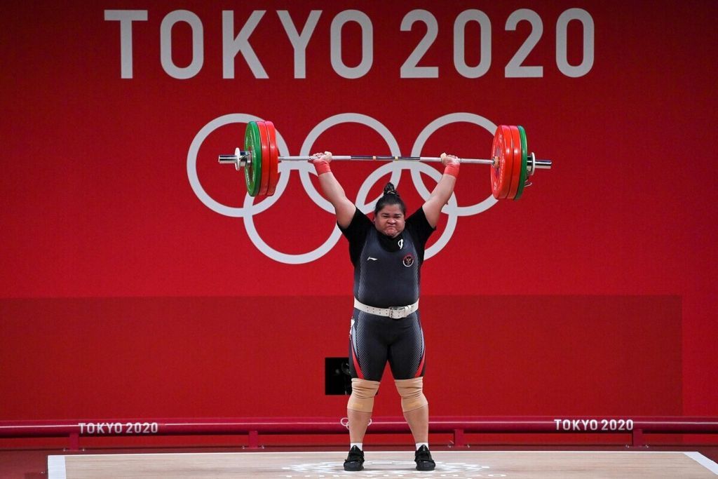 Nurul Akmal tampil di kelas +87 kilogram di Olimpiade Tokyo 2020.
