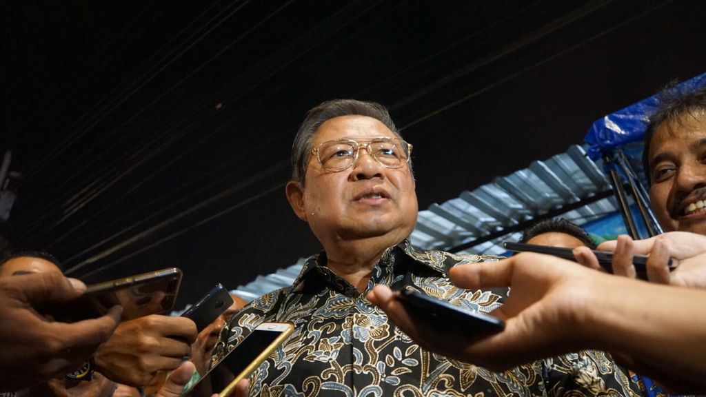 Susilo Bambang Yudhoyono, Ketua Umum Partai Demokrat, saat berkunjung ke Yogyakarta, Senin (10/12/2018).