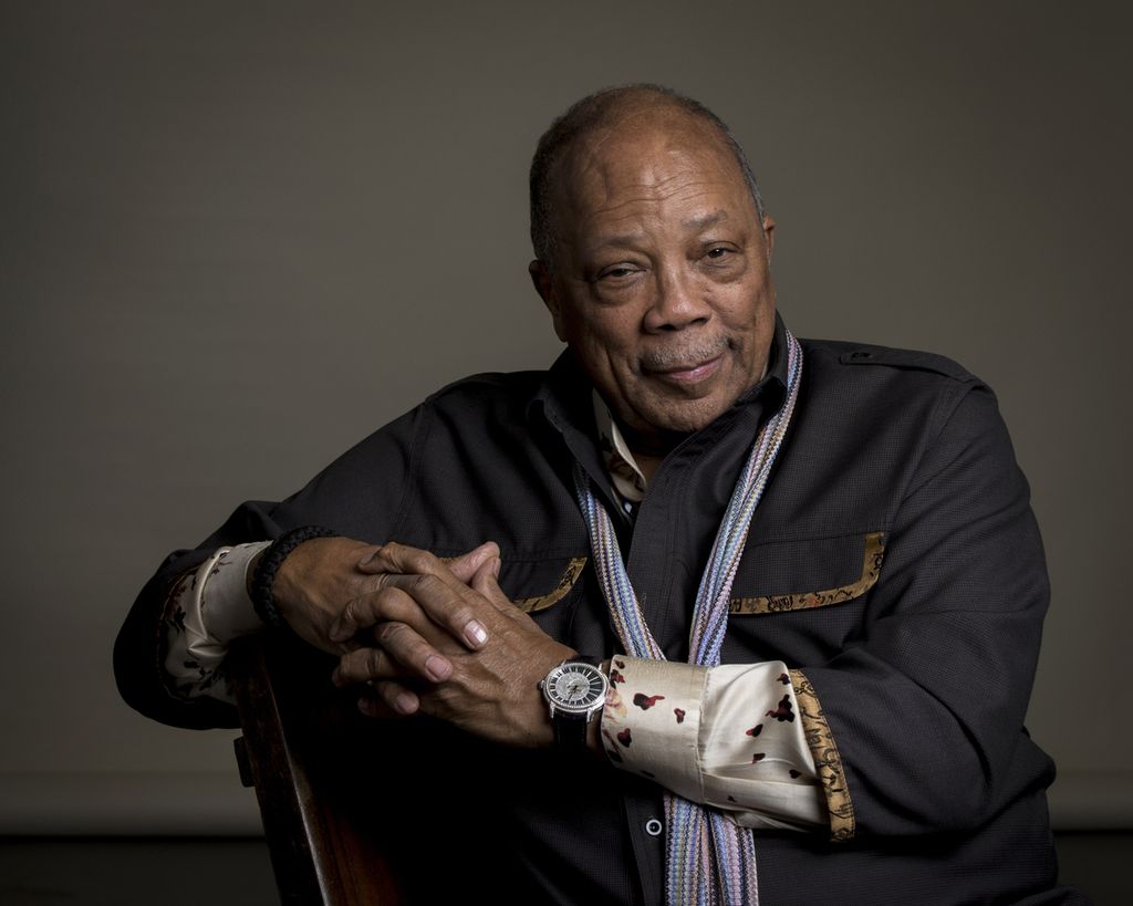 Produser Quincy Jones saat berpose untuk sebuah potret di New York, Amerika Serikat, 23 September 2014.