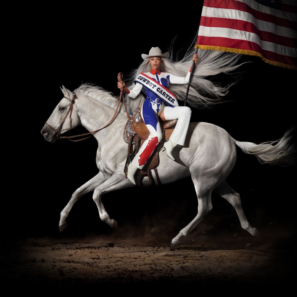 Cover of <i>Cowboy Carter</i>, the eighth album by US singer Beyoncé. This album combines a variety of classic American genres, such as country and blues with contemporary R&B and hip-hop rhythms.