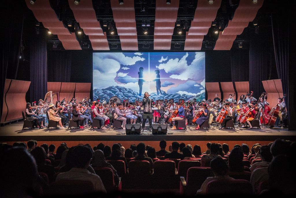 Suasana konser orkestra The Legends 8 Replay: The World of Studio Ghibli and Makoto Shinkai