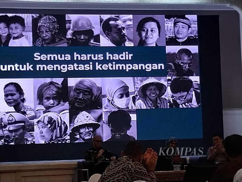 Suasana acara Temu Humas Kementerian/Lembaga dan Pers yang digelar Biro Pers dan Media Sekretariat Wapres dan Unit Knowledge Management Tim Nasional Percepatan Penurunan Kemiskinan (TNP2K), di Jakarta, Kamis (20/10/2022). 