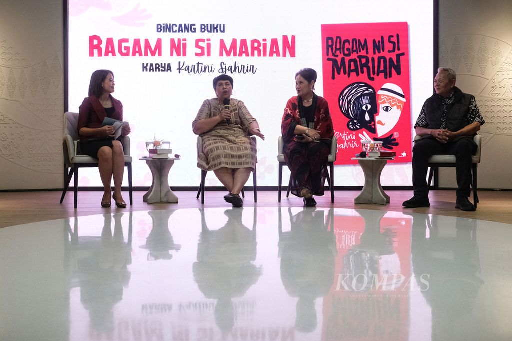 Bincang novel <i>Ragam Ni Si Marian</i> karya Kartini Sjahrir di Bentara Budaya Jakarta, Jakarta, Jumat (1/3/2024). 