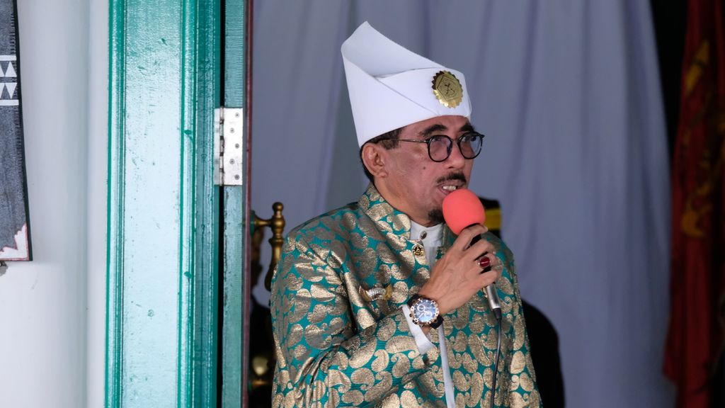 Sultan Tidore Husain Syah di Tidore, Maluku Utara, Rabu (15/6/2022).