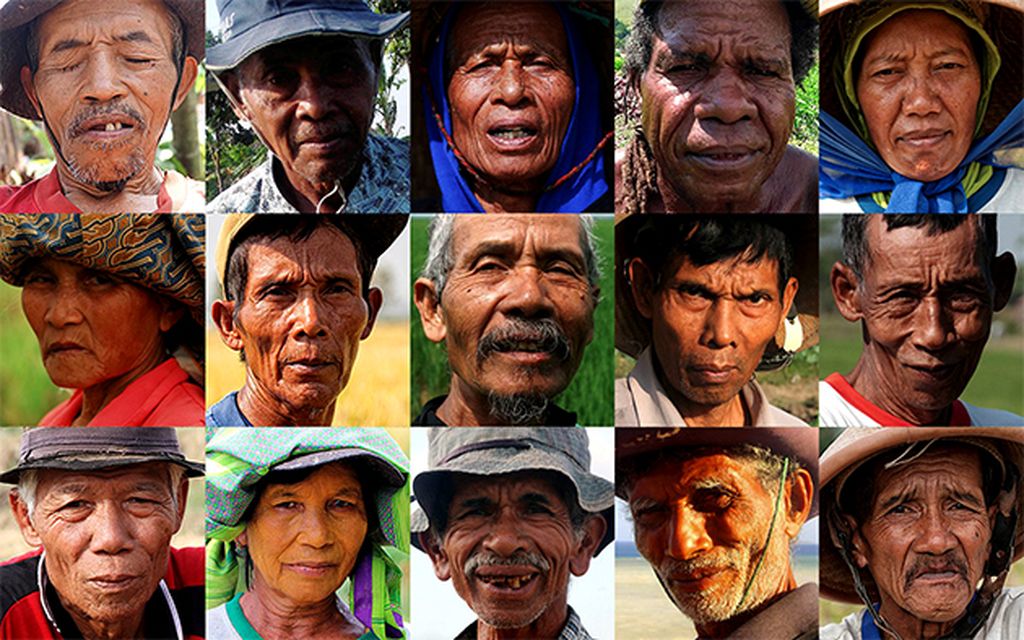 Baris pertama dari kiri: Amri (63),  Lampung; Dari (62), Jawa Timur; Oman (65), Jawa Barat; Derek Homer (55), Papua; Kumiyati (47), Jawa Tengah. Baris kedua dari kiri: Saniyah (65), Jambi; Fauzi (56), Jawa Tengah; Tarima (60),  Jawa Barat; Paiman (60), Daerah Istimewa Yogyakarta; Prapto Wiyono (66), Jawa Tengah. Baris ketiga dari kiri: Kartiwan (60), Jawa Barat; Lentina boru Sihombing (66), Sumatera Utara; Muhammad (60), Aceh; Elkana Amarduan (60),  Maluku; Karmini (63), Magelang, Jawa Tengah.