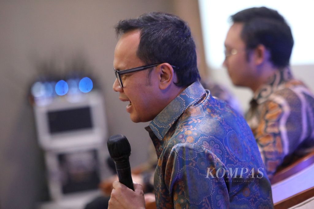 Wali Kota Bogor Bima Arya Sugiarto menjadi pembicara dalam diskusi bertajuk Visi Indonesia 2045 dan Harapan Mewujudkan Manusia Cerdas dan Sehat Menuju 2045 di Jakarta, Rabu (31/5/2023). 
