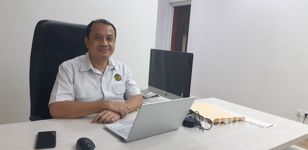 Kepala Balai Konservasi Air Tanah Kementerian ESDM Taat Setiawan ditemui di kantornya di Jakarta, Senin (21/8/2023).