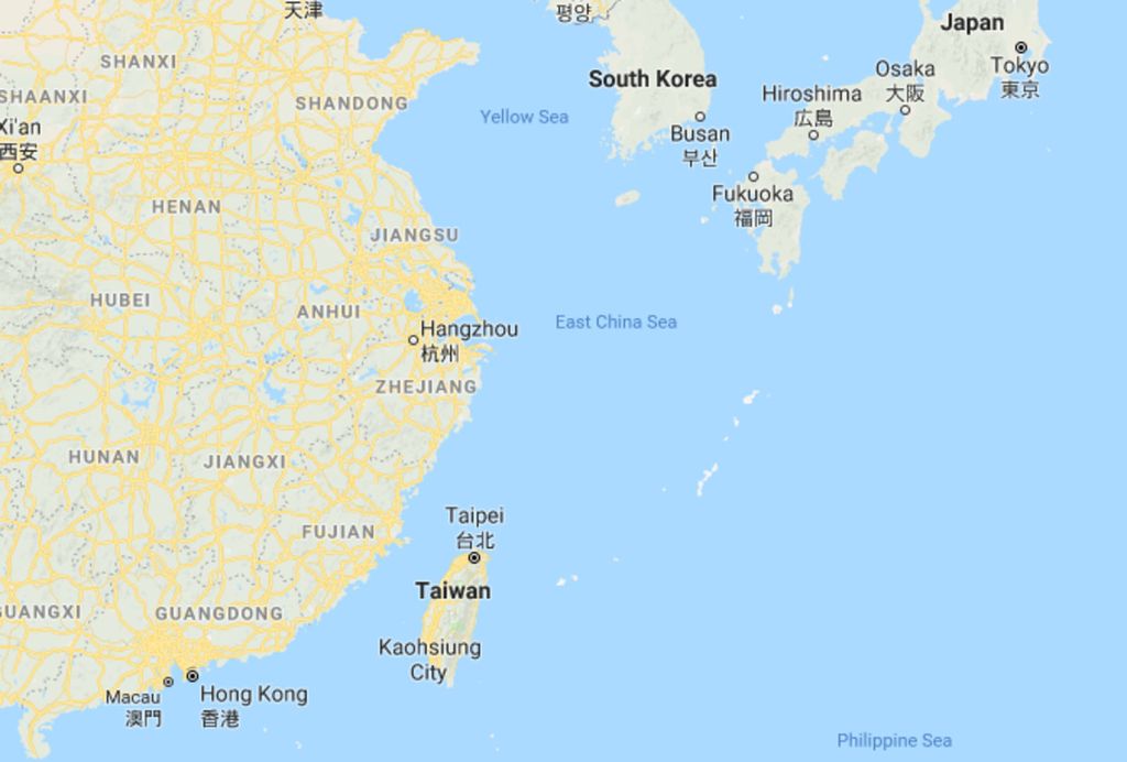 Peta lokasi Taiwan