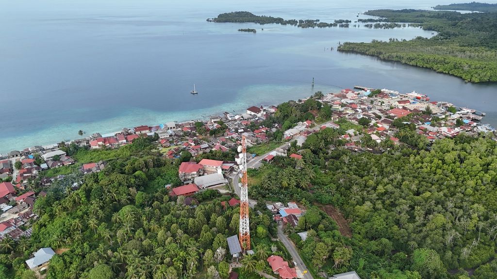 BTS 4G Telkomsel di Kepulauan Mentawai, Sumatera Barat, Selasa (23/9/2024).