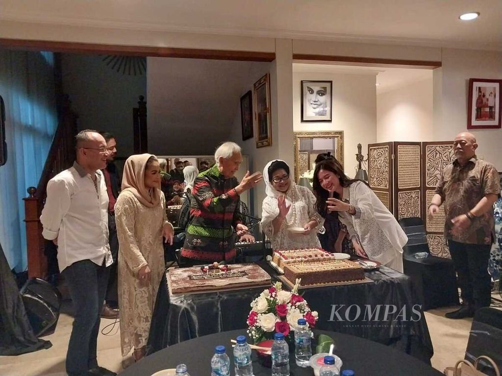 Suasana perayaan ulang tahun ke-78 Guntur Soekarno di Jakarta, Kamis (3/11/2022).