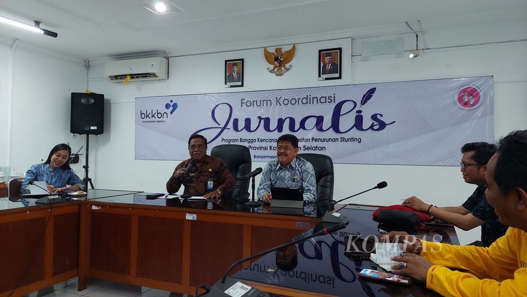 Kegiatan Forum Koordinasi Jurnalis Program Bangga Kencana dan Percepatan Penurunan Stunting Provinsi Kalimantan Selatan di Banjarmasin, Jumat (15/9/2023).