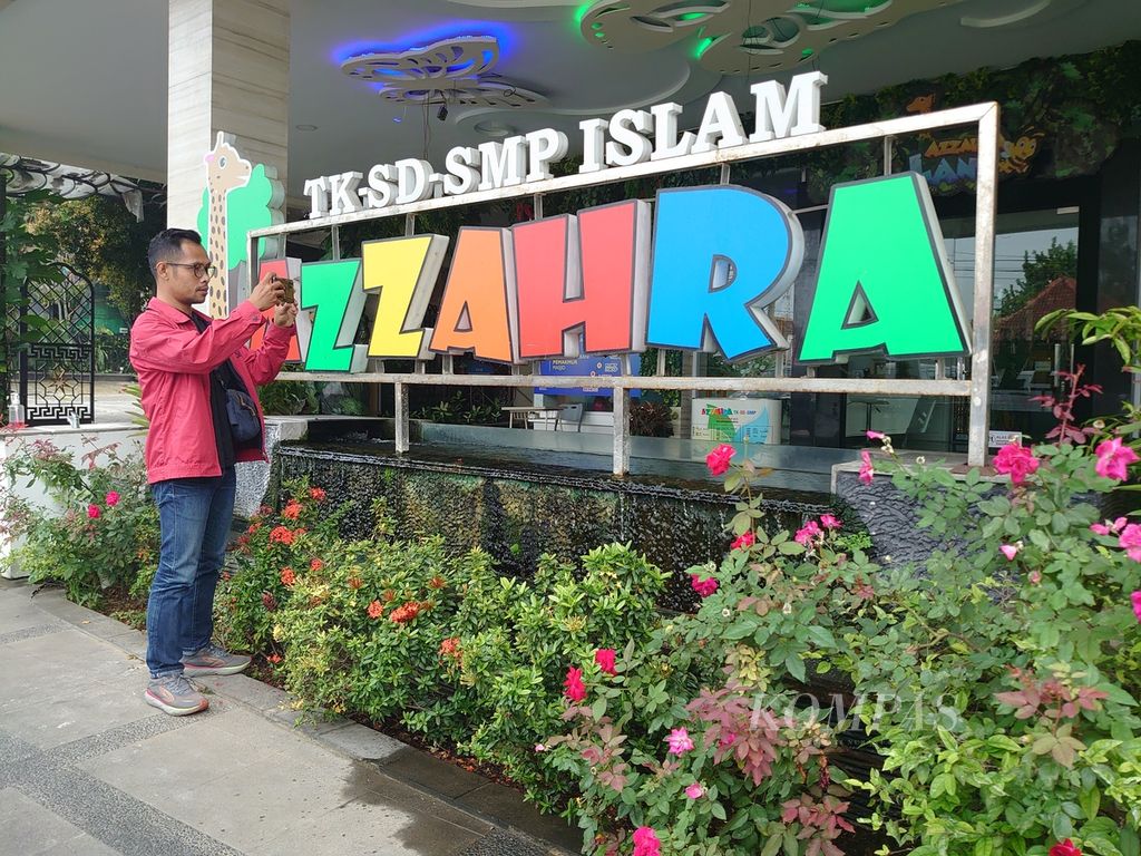 Suasana di SD Islam Az-Zahra, Bandar Lampung, Kamis (6/7/2023). 