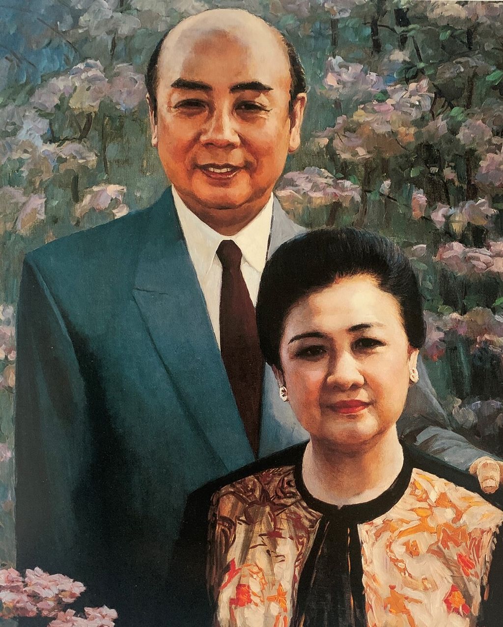 Lukisan Lim Sioe Liong dan Nyonya karya Li Shuji yang dibakar massa saat peristiwa Mei 1998 di Jakarta.