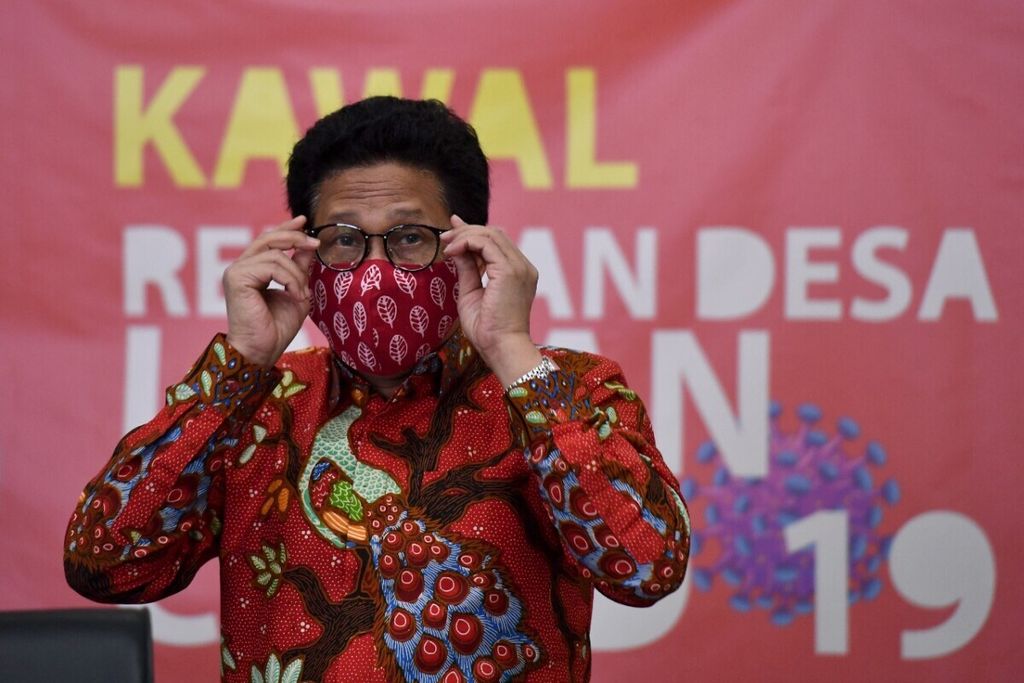 Menteri Desa, Pembangunan Daerah Tertinggal, dan Transmigrasi (PDTT) Abdul Halim Iskandar dalam telekonferensi pers, 8 Juli 2020, di Jakarta.