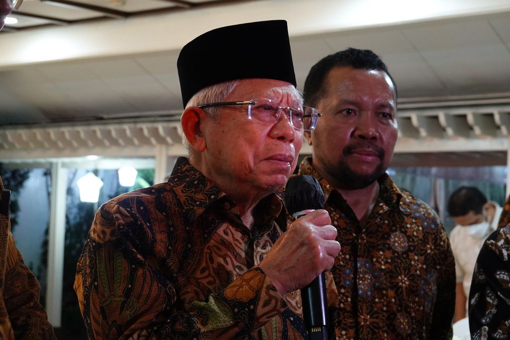  Wapres Amin dalam acara silaturahmi dengan Forum Pemimpin Redaksi di rumah dinas Wapres di Jakarta Pusat, Rabu (28/12/2022).