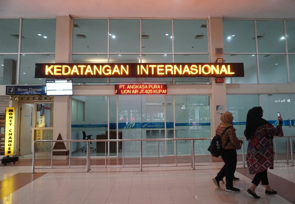 Terminal kedatangan internasional Bandar Udara Adi Soemarmo Surakarta, di Boyolali, Jawa Tengah, Selasa (21/1/2020).  