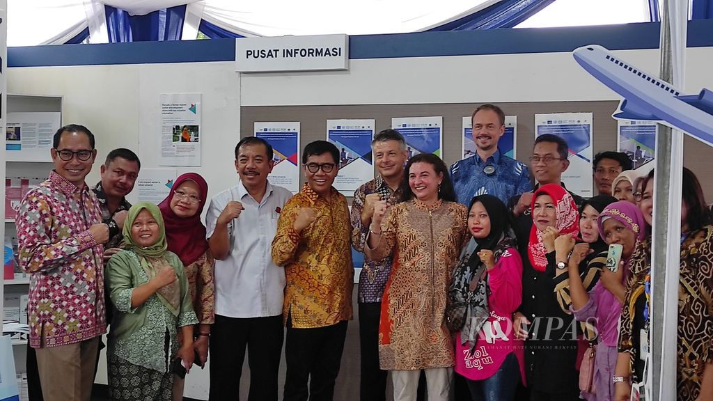 Uni Eropa, ILO, dan UNODC meluncurkan program Protect untuk Indonesia, Selasa (14/5/2024), di Lapangan Banteng, Jakarta. Peluncuran ini dihadiri oleh komunitas pekerja migran, Duta Besar Uni Eropa untuk Indonesia dan Brunei Darussalam Denis Chaibi, serta Direktur ILO untuk Indonesia dan Timor Leste Simrin Singh.