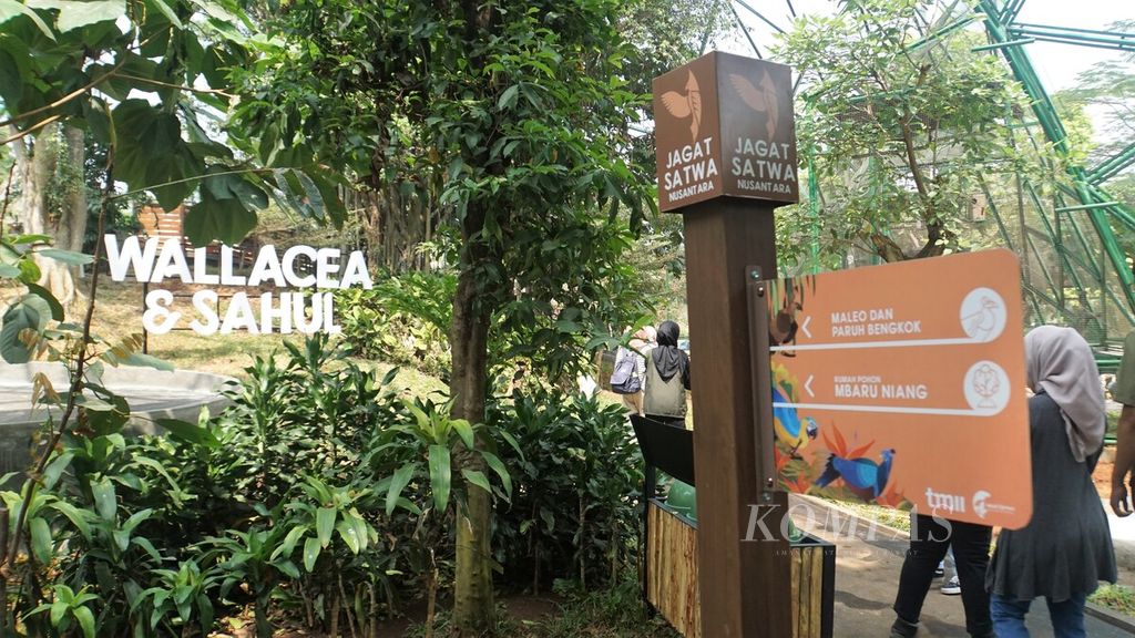 Tampilan baru Taman Burung di kawasan Taman Mini Indonesia Indah, Jakarta, setelah direvitalisasi, Sabtu (12/8/2023). 