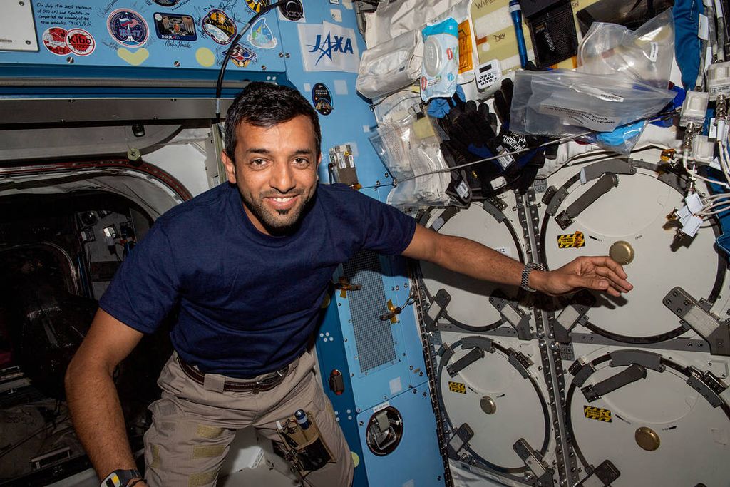 United Arab Emirates (UAE) astronaut Sultan Al Neyadi is in the Kibo module of the International Space Station (ISS) on March 4, 2023.