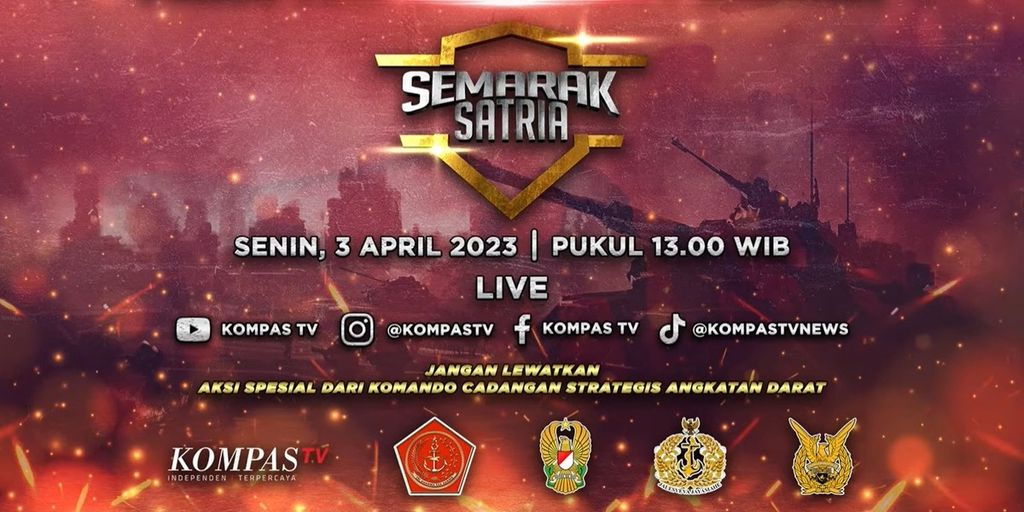 Peresmian "Semarak Satria" di Menara Kompas, Jakarta Pusat, Senin (3/4/2023).