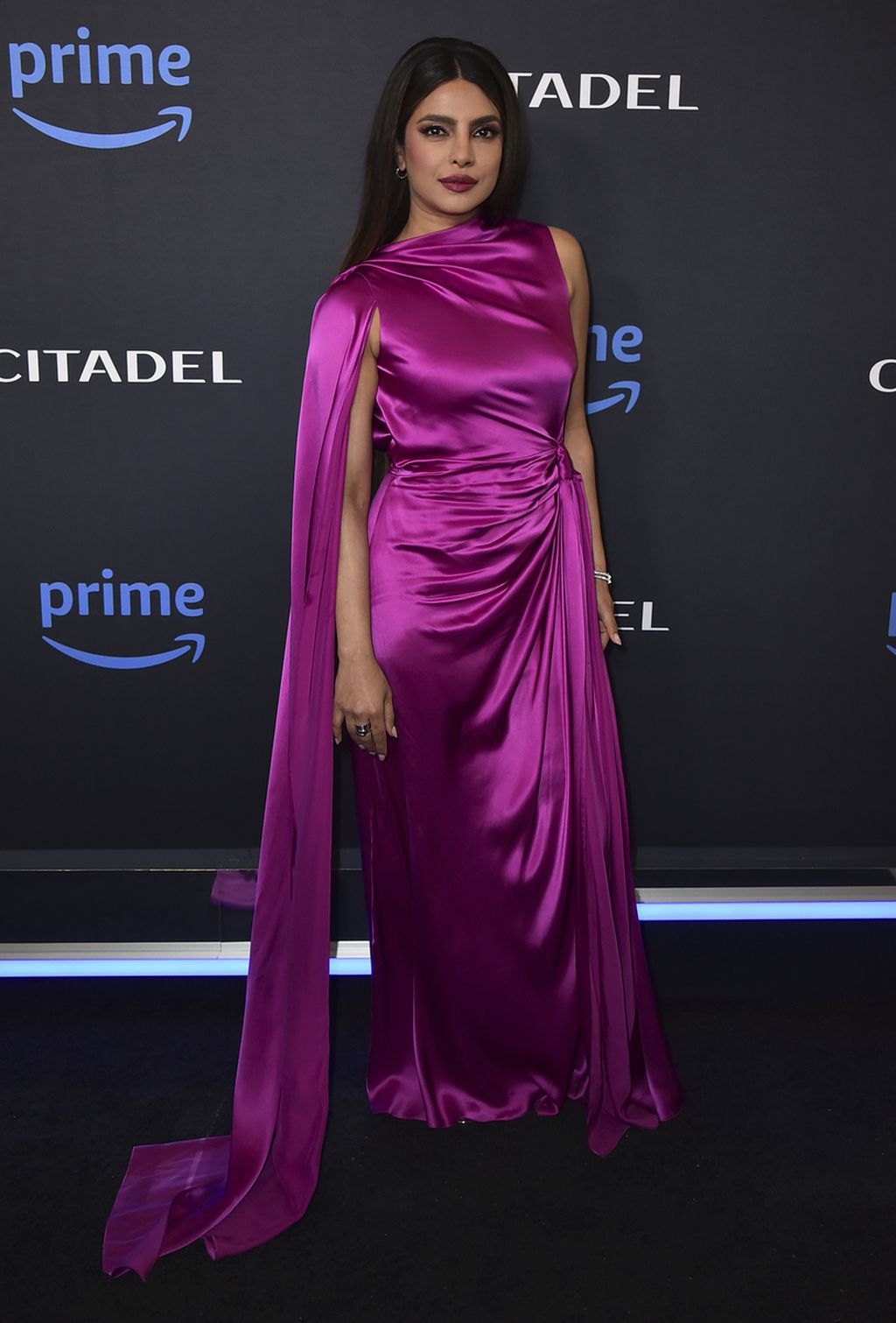 Priyanka Chopra Jonas saat menghadiri <i>screening </i>film serial <i>Citadel </i>di Los Angeles, California, AS, Selasa (25/4/2023). 