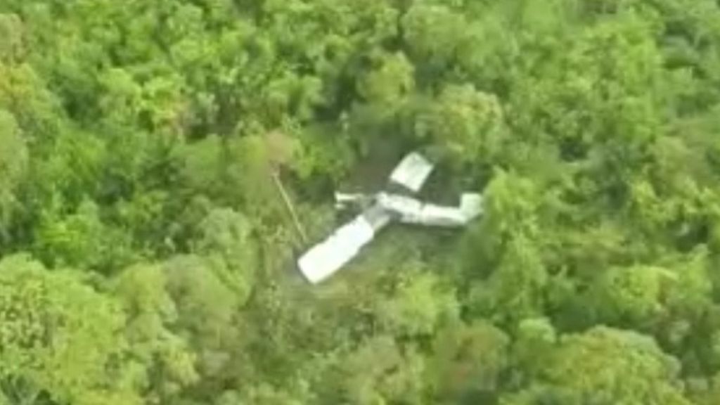 Lokasi jatuhnya pesawat Susi Air dengan nomor penerbangan PK-BVM di pedalaman Kabupaten Paniai, Papua, Kamis (23/6/2022).